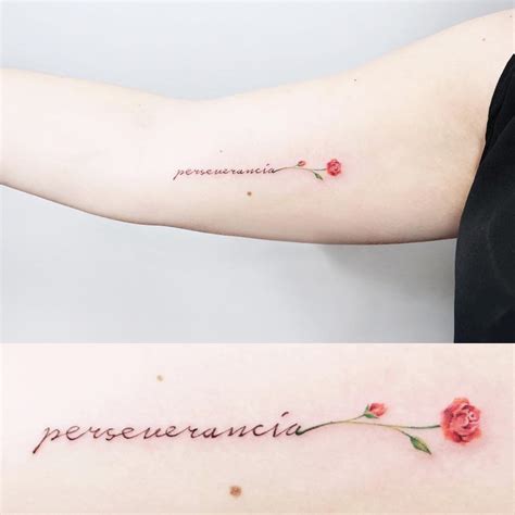 perseverancia tatuaje mujer|10 tatuajes de frases inspiradoras para mujeres fuertes y decididas